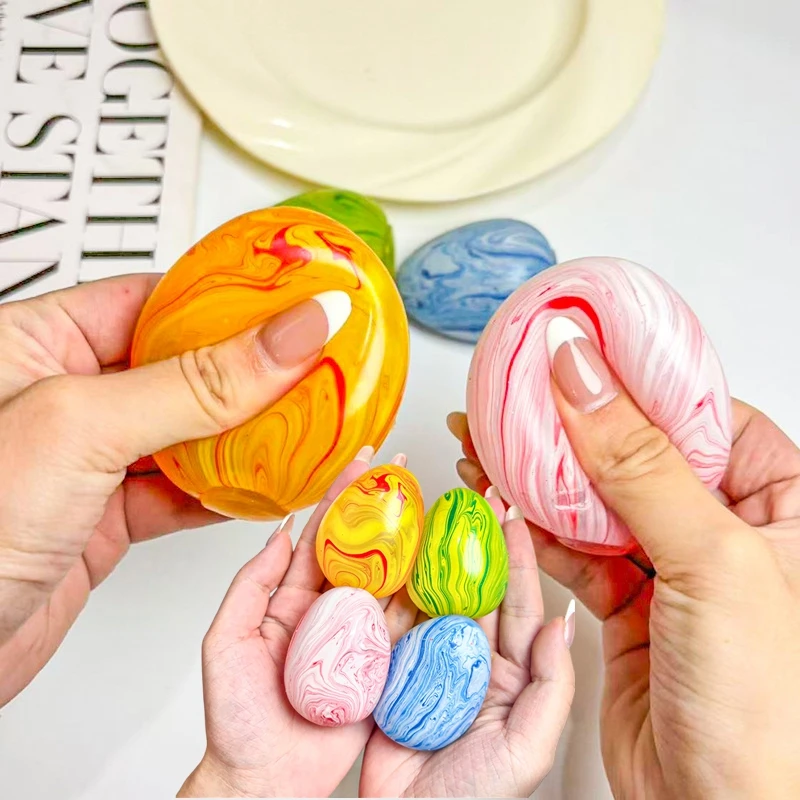 Soft Easter Pinch Eggs Slow Rebound Decompression Decoration Bear Office Ornament Comfortable And Relaxed Children's Easter Gift