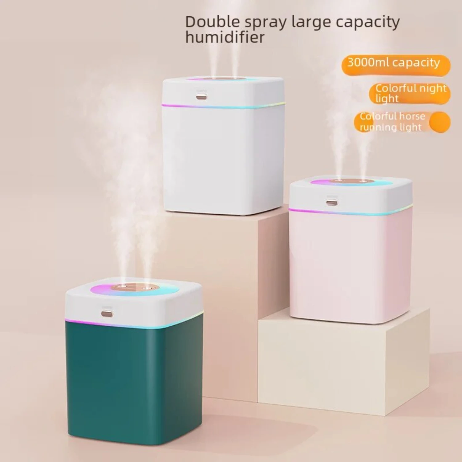 

Efficient Large Capacity Desktop Aromatherapy Humidifier - Convenient and Powerful Choice for Home and Office. Dual Spray Functi