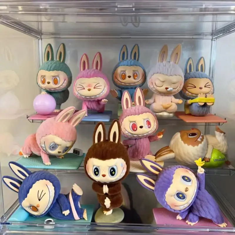 

Подлинная серия PopMart The Monsters Labubu Lazy Yoga, слепая коробка, глухая коробка ручной работы, милое высокое красивое украшение, многоцелевое