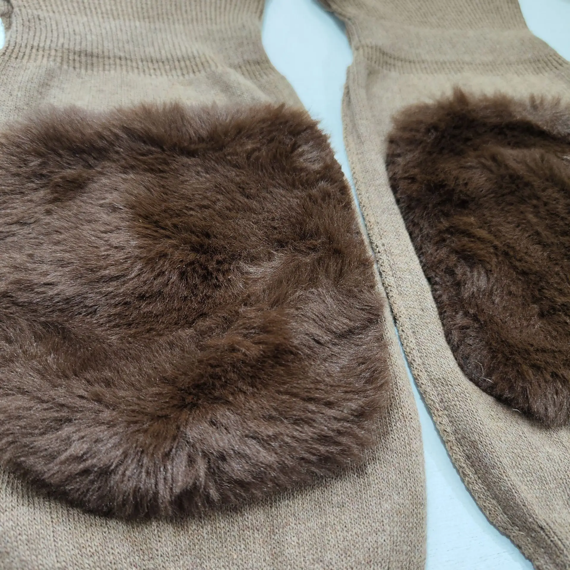 تدفئة الساق الكشمير السميكة للرجال والنساء؛ حامي الركبة لمنع باردة الساقين #3