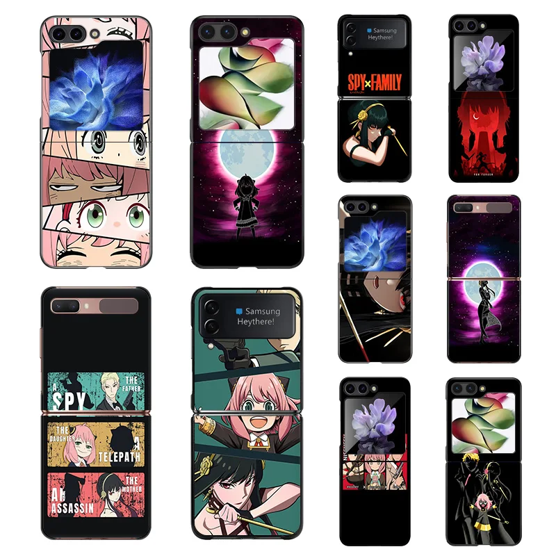 Phone Case for Samsung ZFlip6 5G Z-Flip5 Manga Spy × Family Galaxy Z Flip4 Flip3 Flip 6 5 4 3 Shell Black Cases Cover