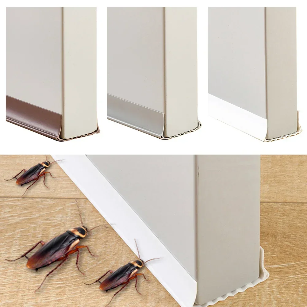Tira de sellado inferior para espacio de puerta de PVC, resistente al agua, 96cm, tapón excluidor de tiro, bloqueador de puerta, sello protector a prueba de polvo y sonido