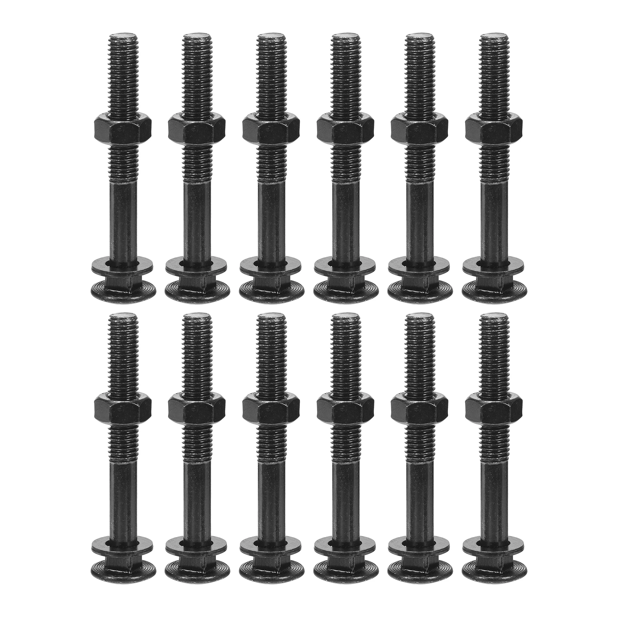 

Uxcell 12/25/50 Set M6 M8 M10 M12 Carriage Bolts with Nut & Washer 304 Stainless Steel Round Head Bolts Black Length 40-350mm