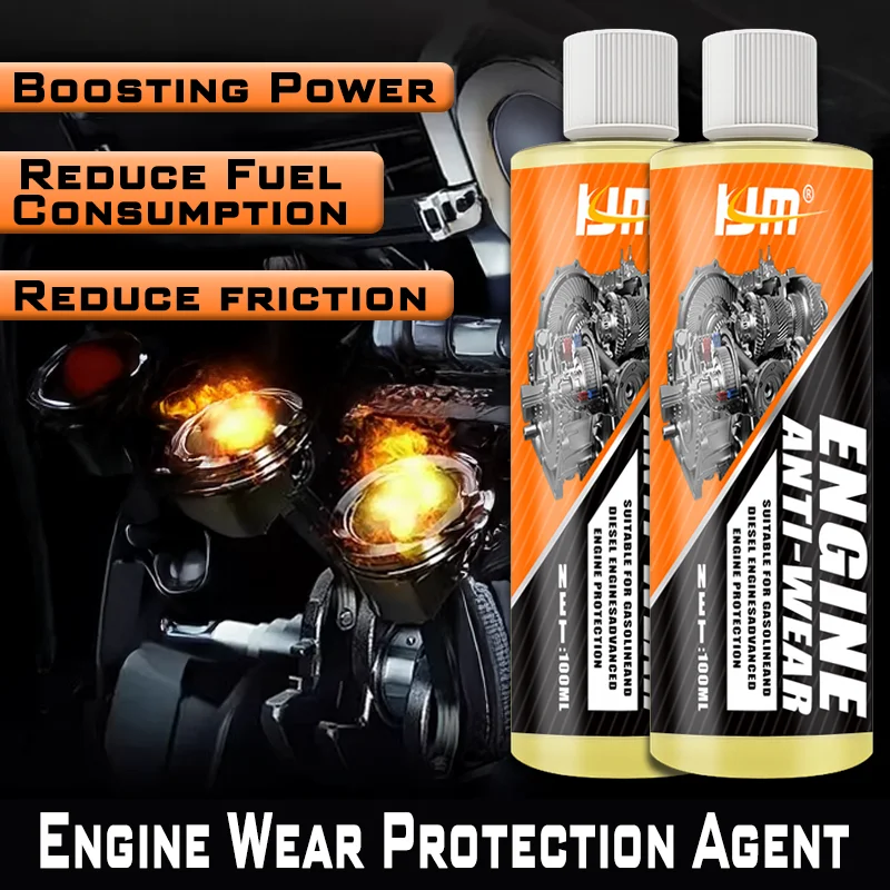 

KJM New Engine Anti-Wear Agent 100 мл — повышающая мощность, снижение потребления топлива, трения и шума для двигателей автомобилей и внедорожников