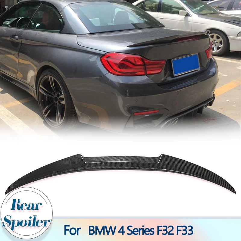 Car Rear Spoiler Wing for BMW 4 Series F32 F33 Coupe Convertible 2014-2019 Carbon Fiber Rear Trunk Spoiler Boot Lip Wing Spoiler