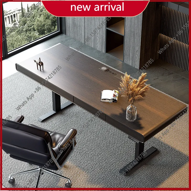 

Электрический подъемный стол X с закругленными углами, роскошный современный компьютерный стол из массива дерева в итальянском минималистичном стиле для дома и офиса