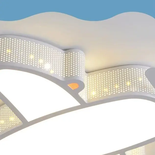 

Креативный потолочный светильник в виде самолета для детской комнаты, светильник для спальни мальчика, светильник для кабинета, небесно-голубая мультяшная люстра, потолочная лампа-самолет, светодиодный плафон