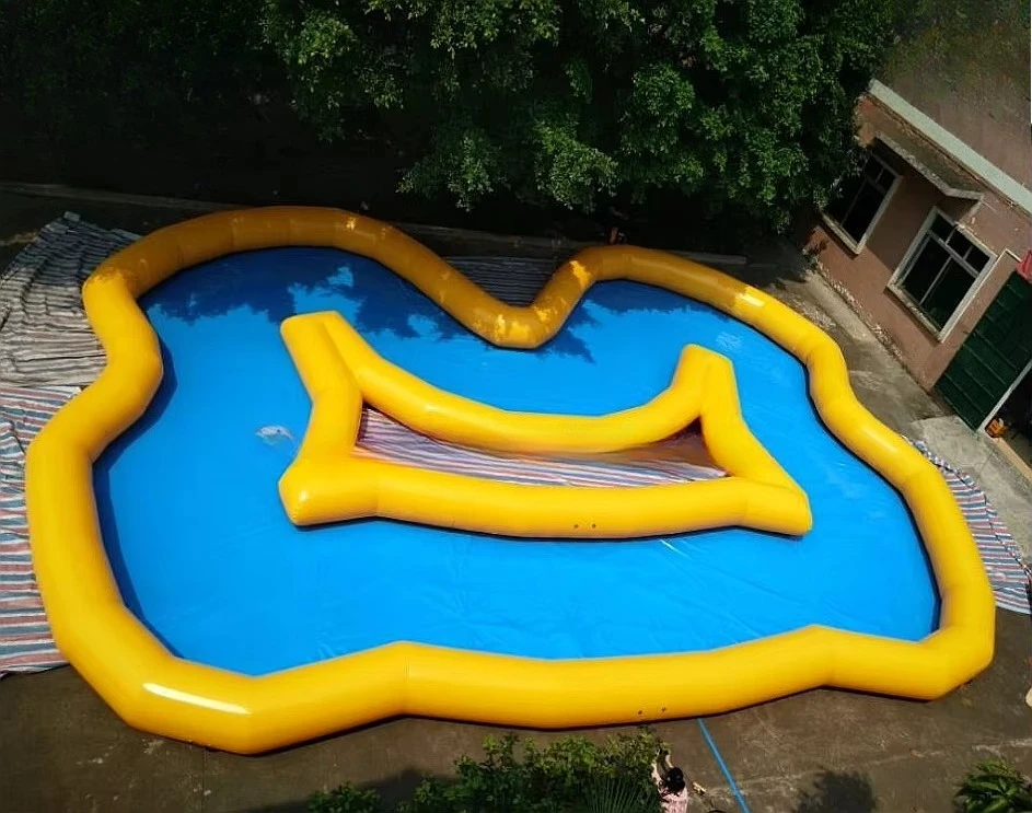 Inflatable Lazy River Swimming Pool Large Inflatable Irregular Pattern Pool
