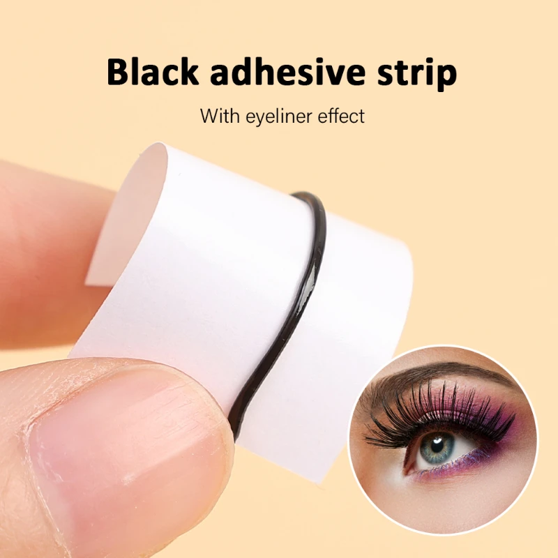 40 Pieces/Box Reusable Self-Adhesive Glue-Free Eyelash Glue Strip False Eyelashes Makeup Tools Hypoallergenic Lash Adhesive Tape