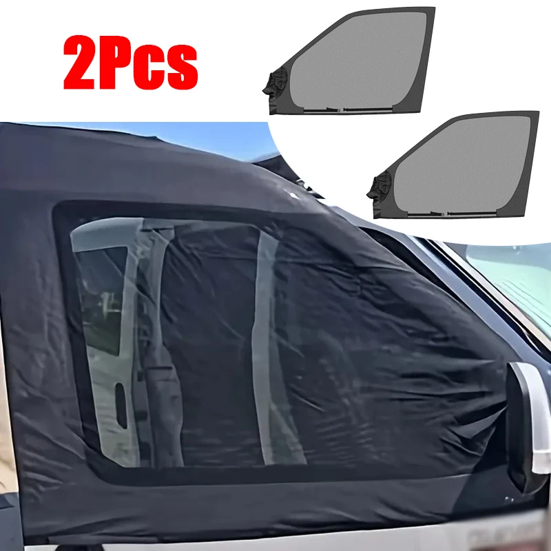 2 Stück 106*74cm Magnetische Insektenschutzgitter für Wohnmobil- und Campingwagenfenster, Universelle Insektenschutzgitter für Vordertüren von Autos und Vans