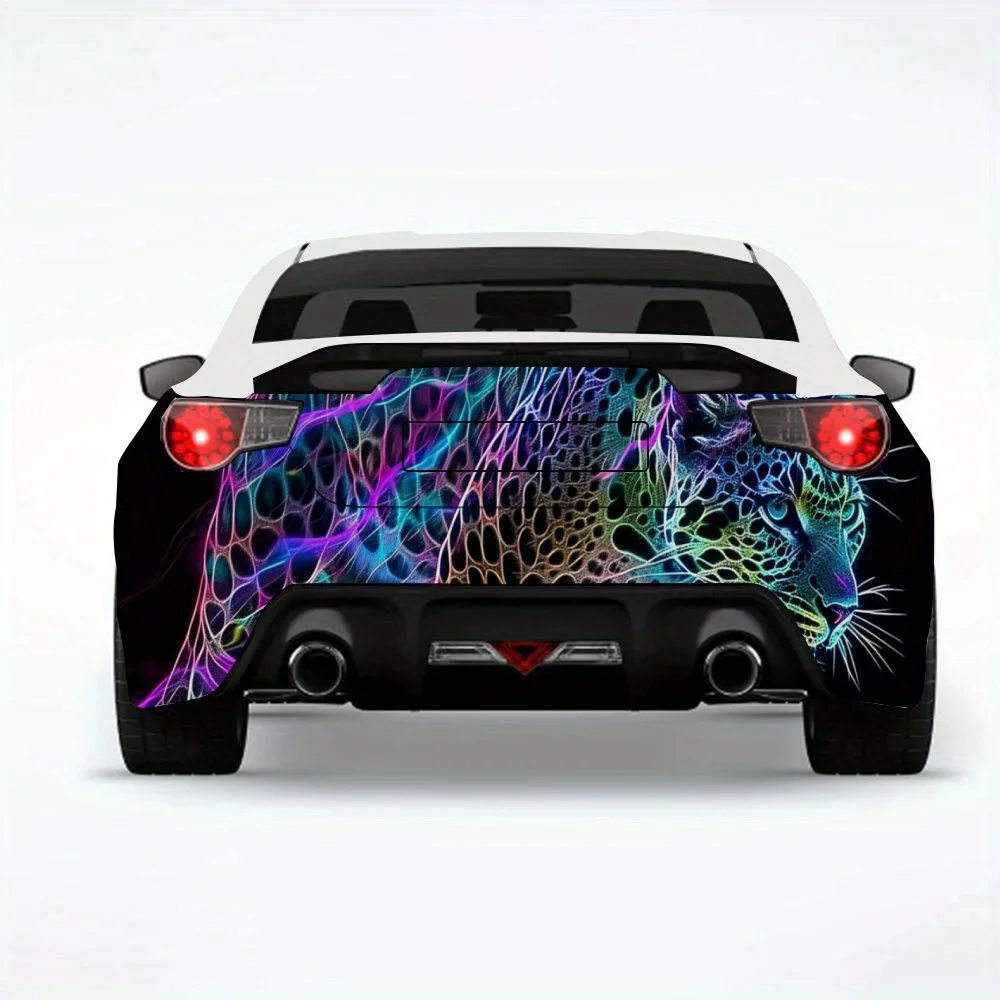 

Colorful Leopard Car StickerVinyl Decal for Car Rear, Waterproof Self-Adhesive Vinyl Stickers for Vehicle Tail & Bumper, Decorat