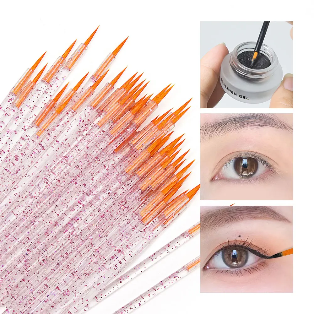 

50pcs Disposable Eyeliner Brushes Professional Beauty Makeup Brush Detailed Brush Eyelash Extension Women Beauty Makeup Tools