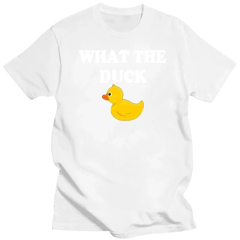 High Street Couple Half Sleeved Shirt What The Duck Tee Funny Rubber Duck Trendy T Shirt new in tops& tees shirt homme cotton