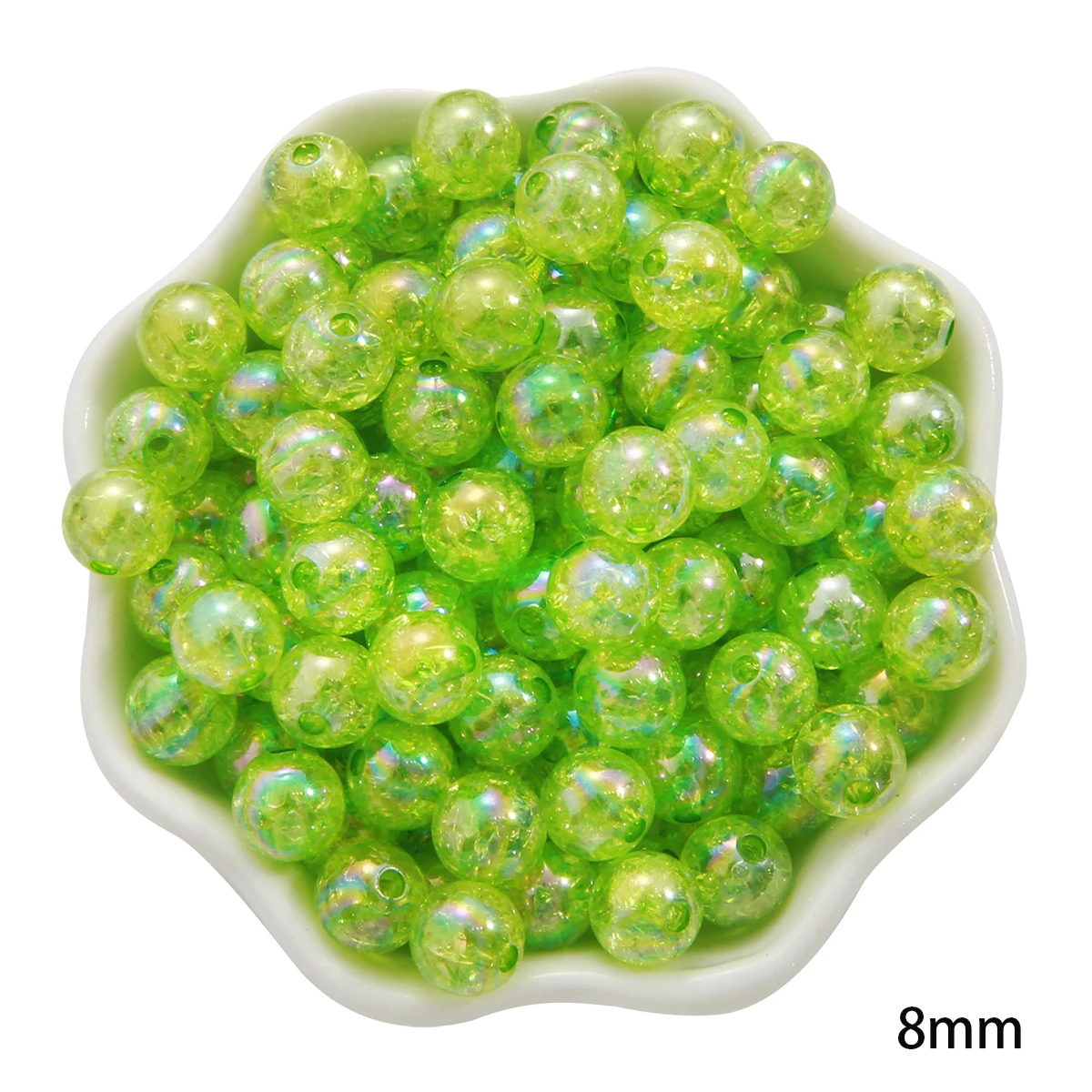 

50pcs Fine Flash Resin Beads Loose Beads Round Loose Spacer Beads For Jewelry Making DIY Bracelet Necklace Handmade Accessories