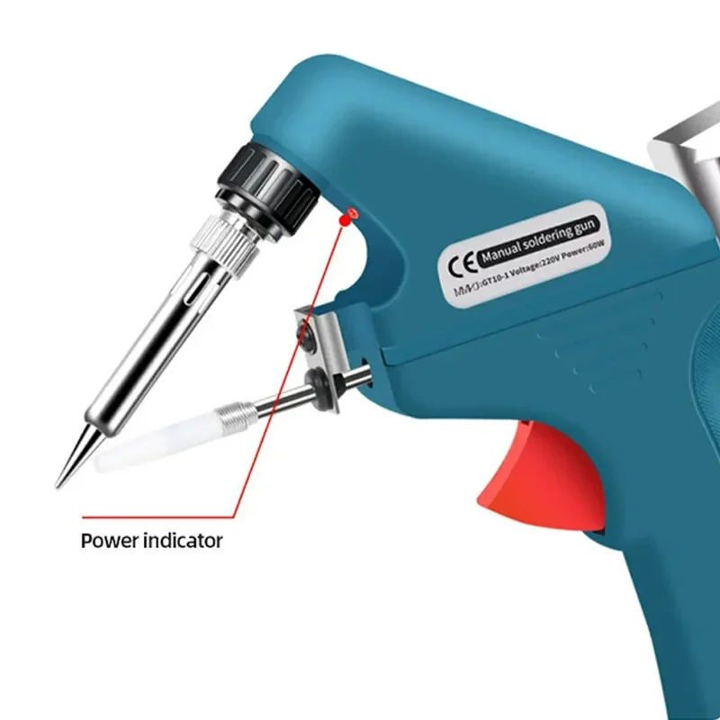 Soldering Iron 60W Endothermic Handheld Gun Tongs Heated Household Repair Internal Tool Welding Repair Manual Tin Dispensing view 4