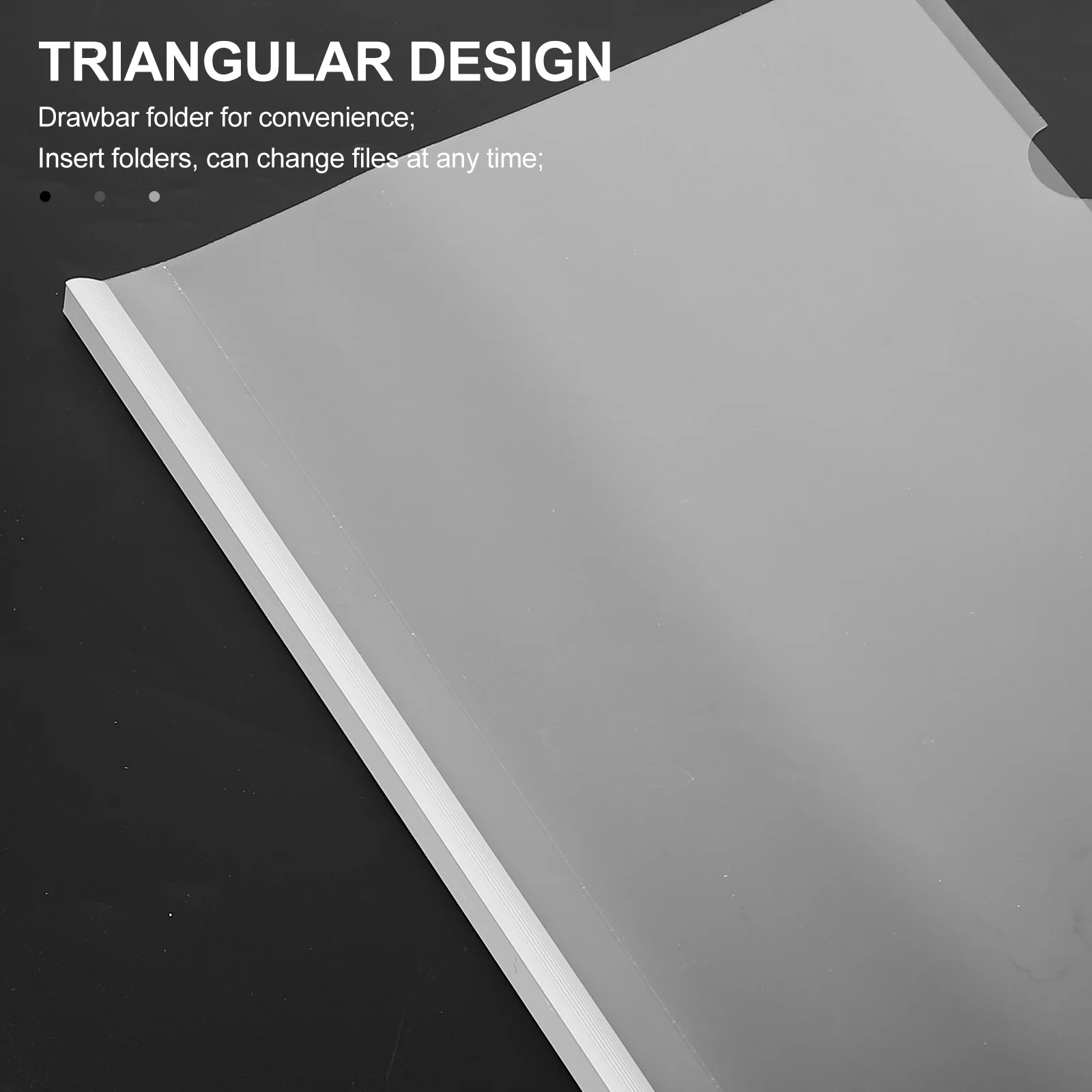 

20pcs Triangle Document Folders A4 Plastic Sliding Bar Clips Clear File Organizer For Home Office Report Cover Fixing Bar