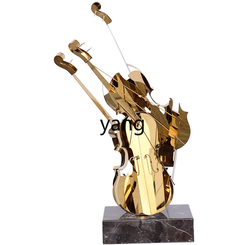 

CX Violin Sculpture Metal Crafts Musical Instrument Furnishings Stainless Steel Ornament