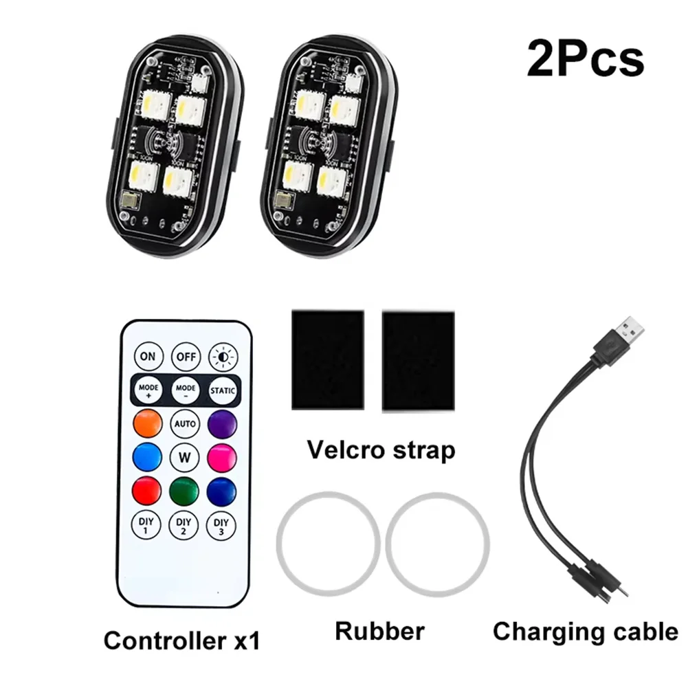 USB Rechargeable Light Motorcycle Taillight Built-in Battery Exceptional Visibility Customizable Lighting Option