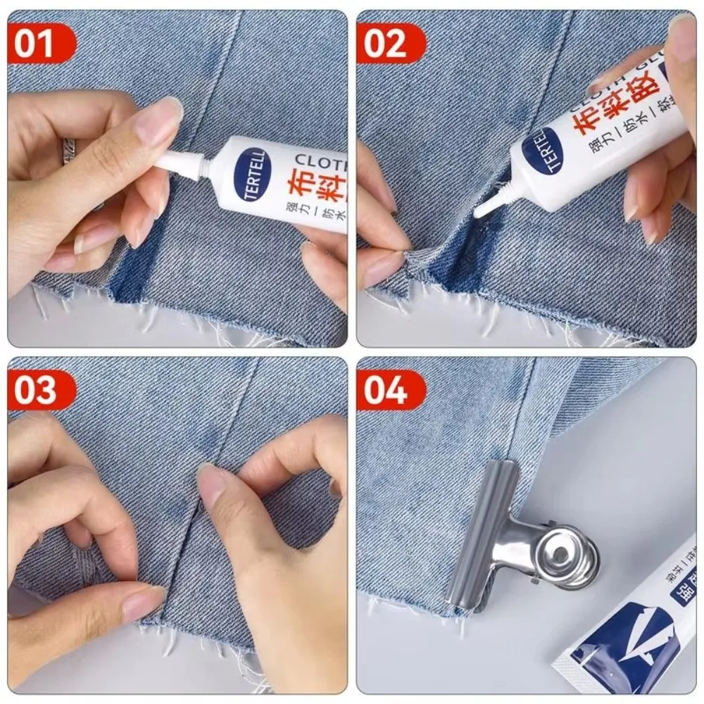 Transparent Fabric Sewing Glue High Viscosity Strength Corrosion Resistance Fabric Bonding Glue Quick Dry Non Irritation
