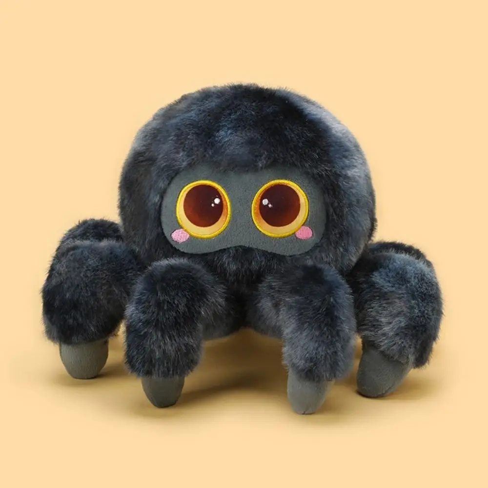 

Reptile Simulation Spider Interactive Fluffy Spider Stuffed Animal Collection Soft Black Crawling Pet Party Supplies