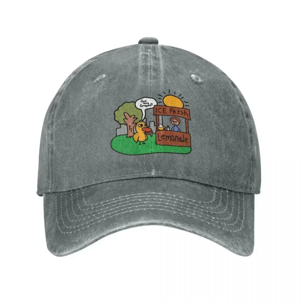 New Classic Got Any Grapes Baseball Caps Unisex Style Distressed Denim Sun Cap Funny Duck Cute Outdoor All Seasons Travel Hats C