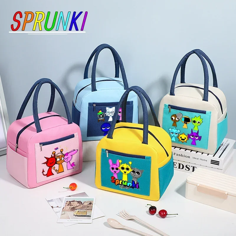 

Sprunki Thermal Cooler Lunch Insulated Bag Printing Pictures Picnic Tote Bags High Capacity School Portable Lunch Box Kids Gifts