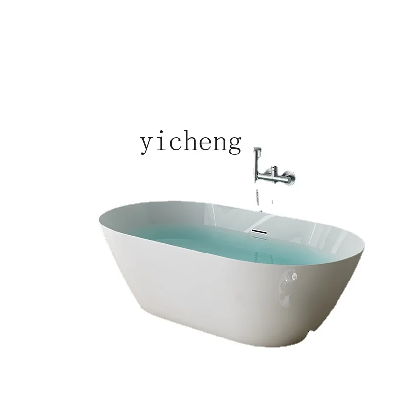 YY Acrylic Seamless Integrated Independent Household Small Apartment Deep Bathtub