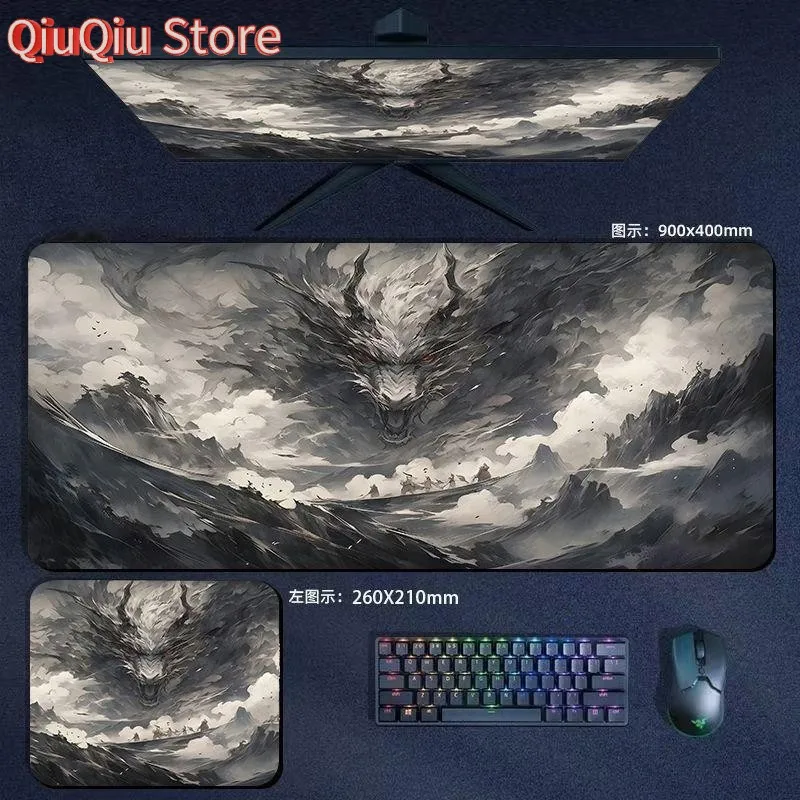 لوحة الماوس التنين الصيني أسطورة اضافية كبيرة سميكة لوحة مفاتيح الكمبيوتر حصيرة مكتبية 90*40/80*30/60*30/26*21 سنتيمتر مكتب الديكور ل Mar #3