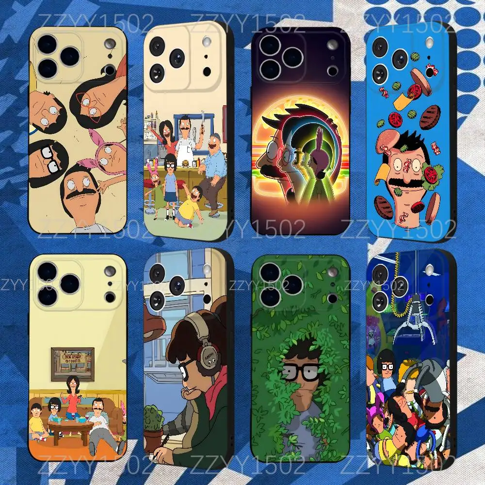 

B-Bobs Burgers Phone Case For iPhone 17,16,15,14,13,12,Pro,Max,Plus,E,SE4,Air,Mini Black Funda Shell