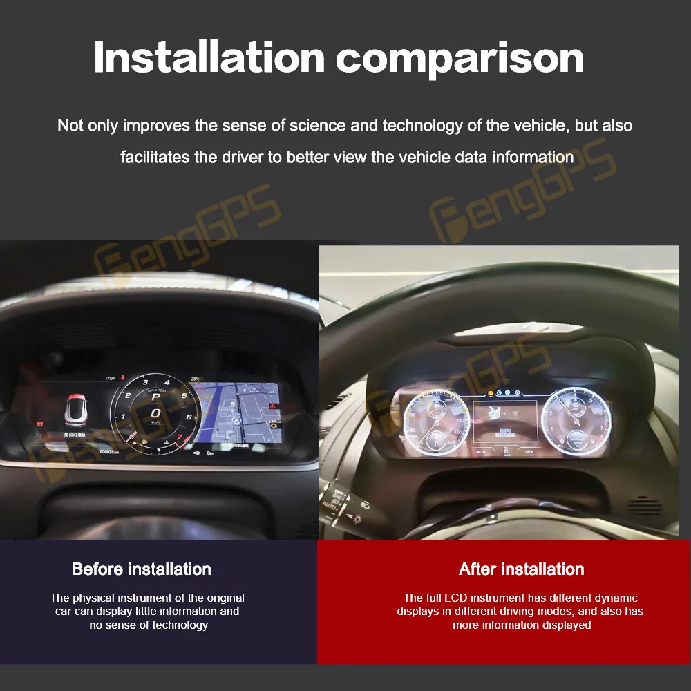 

ЖК-дисплей приборной панели для Jaguar F-type 2013-2023, автомобильный цифровой кластерный экран, виртуальный кабинет, спидометр, аксессуары для инструментов