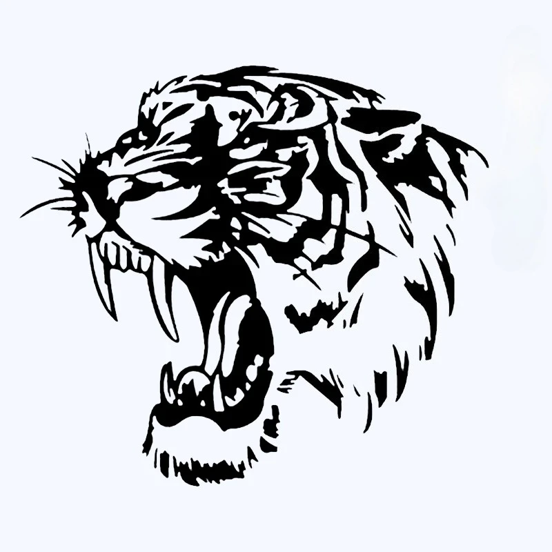 

Виниловая наклейка для автомобиля в стиле тигра jpct, водонепроницаемая и съемная, самоклеящаяся декоративная наклейка 15 см-13 см ПВХ