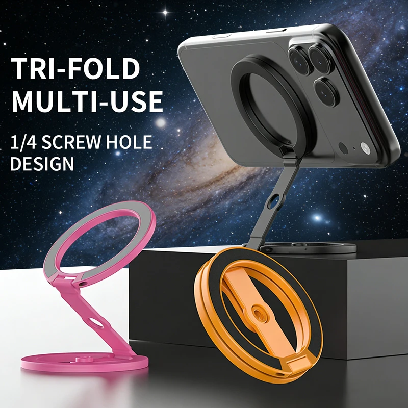 

Cellphone Photography Equipment Double-sided Super Magnetic Stand Folding Bracket for Magsafe Magnet Phone Holder for iPhone Pro