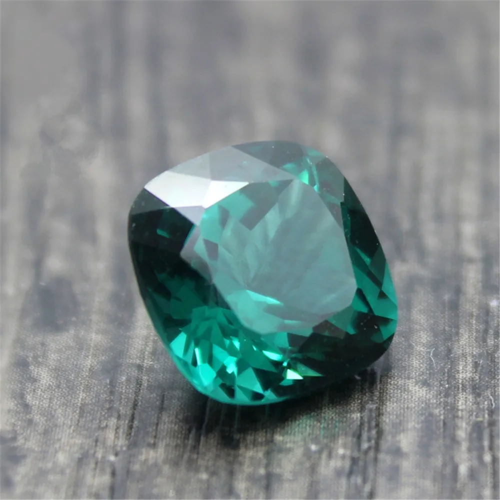 Joanlyn Green Tourmaline Square Faceted Gemstone Cushion Cut Tourmaline Gem 10X10mm/12X12mm C33T