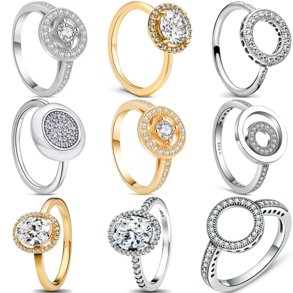 925 Sterling Silver Ring Women Lnlaid Zircon Simple Design Fashion Jewelry Romantic Valentine's Gift Engagement Party Trendy