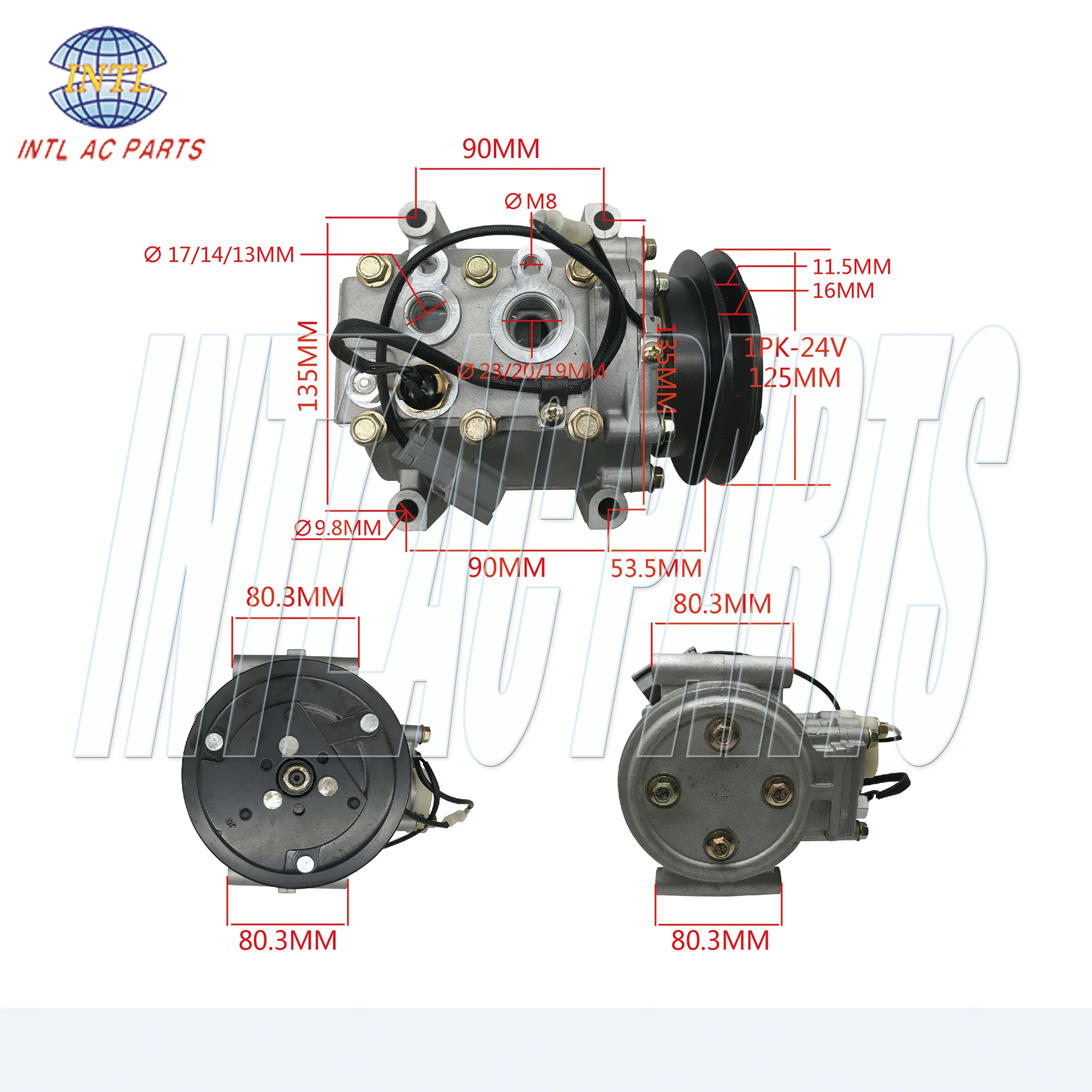 Voor Rosa Bus Auto A/C Compressor ACK200A251 ACK200A274B ACK200A251B AKC011H258V AKC200A255