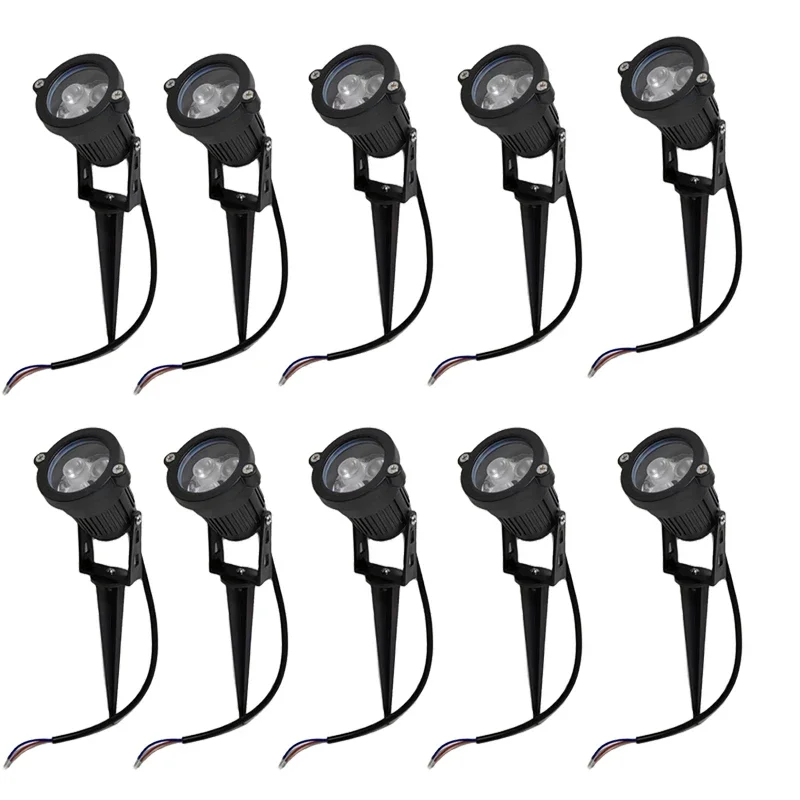 4-16PCS Pack Nieuwe Tuin Gazon Licht 6W Landschap Lamp Spike Waterdicht Pad Lamp Warm Wit groen Spot Verlichting 220V 110V DC12V