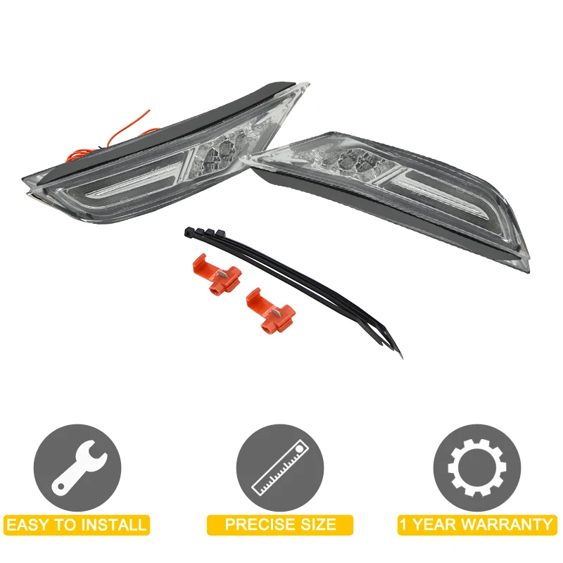 12V Clear Lens LED Side Marker Lamp Assembly For Nissan GTR R35 2007 2008 2009-2018 Blinker Turn Signal With Position Light