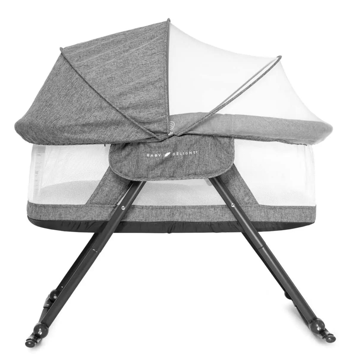Portable Rocking Bassinet with Removable Canopy, Safe & Cozy for Babies Up to 5 Months
