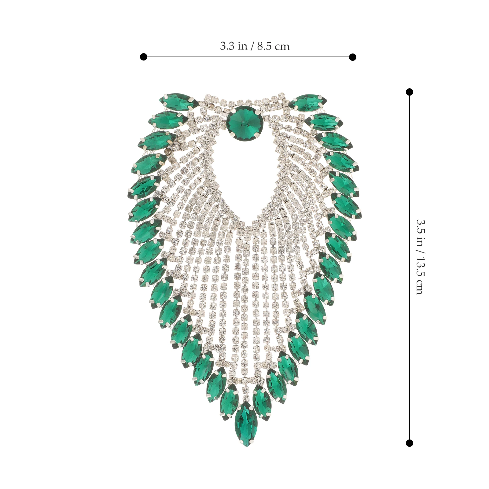 

Heart Shaped Fringe Crystal Decorative Patches Lightweight Alloy Clothing Ornament Sewing Handbag Shoes Applique Patch