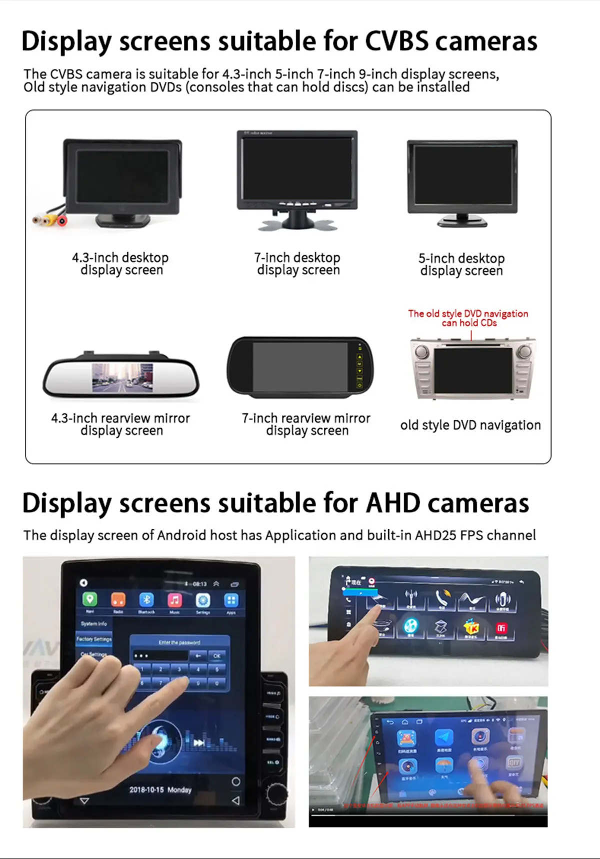 AHD 1080P Auto Rückansicht Reverse Stamm Griff Kamera Für Ford Focus 3 MK3 C MAX Wasserdichte Nachtsicht backup Kamera – Detail 1