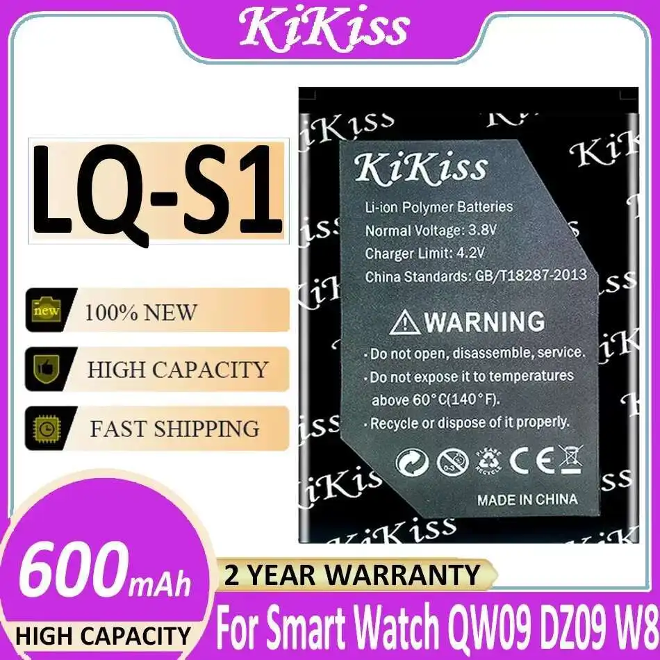 600 мАч для умных часов, модный счетчик QW09 DZ09 W8 A1 V8 X6 LQ-S1, долговечный аккумулятор, прочный