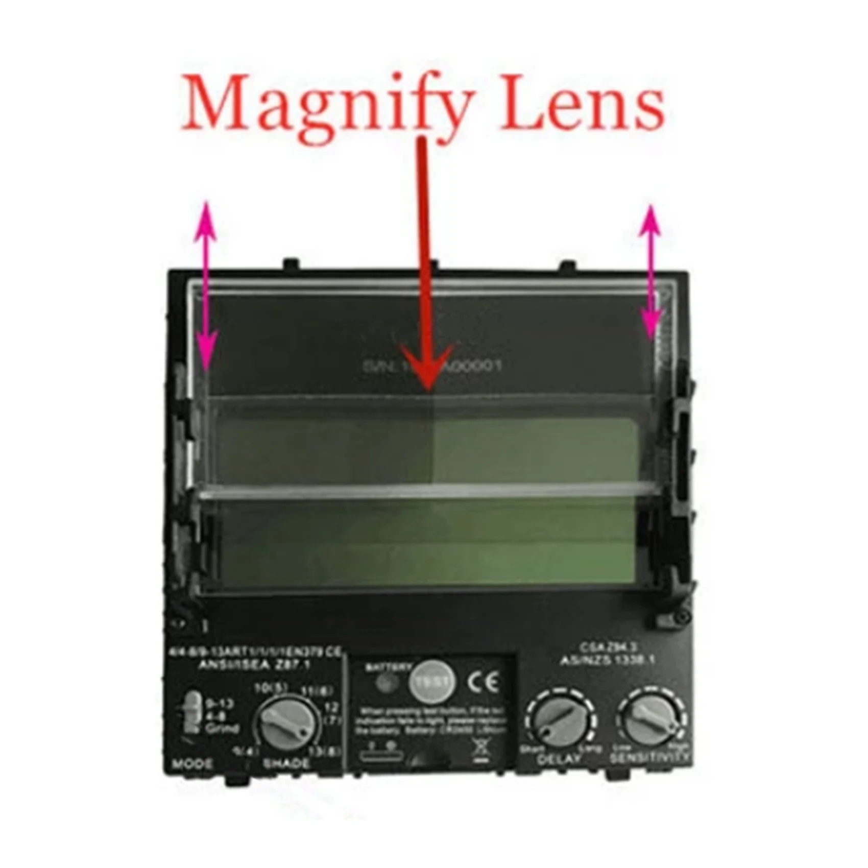 [ABFI!】 Welding Helmet Magnify Lens Diopter 2.0 External Dimension 107Mmx50mm For Welding Mask