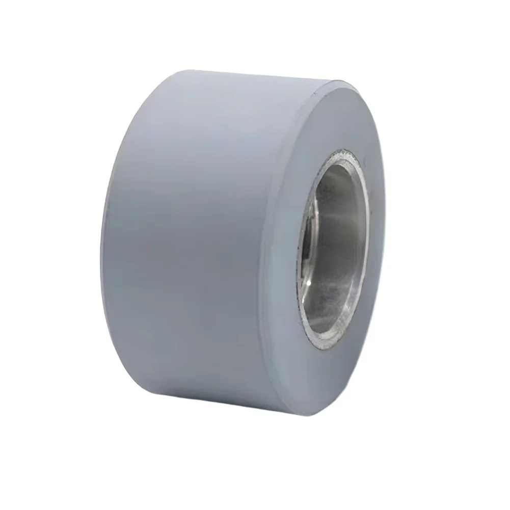Single Rubber Press Wheel 48x8x25mm with Bearing Assembly Compatible with For Edge Banding Machines Gray Color