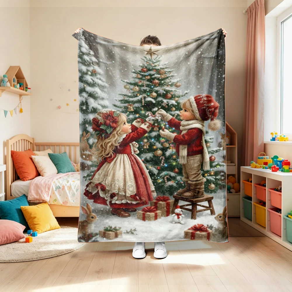 Selimut Natal, Hadiah Dekorasi - Christmas Throw Blanket ulasan dan harga