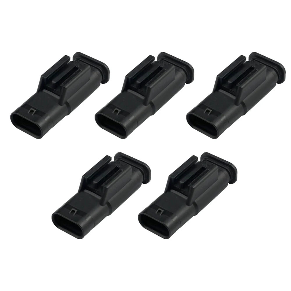 5 Sets 1488991-1 3 Pin Reversing Radar Electric Eye Probe Plug with Terminal 872-658-521, DJ7033WA-1.2-11