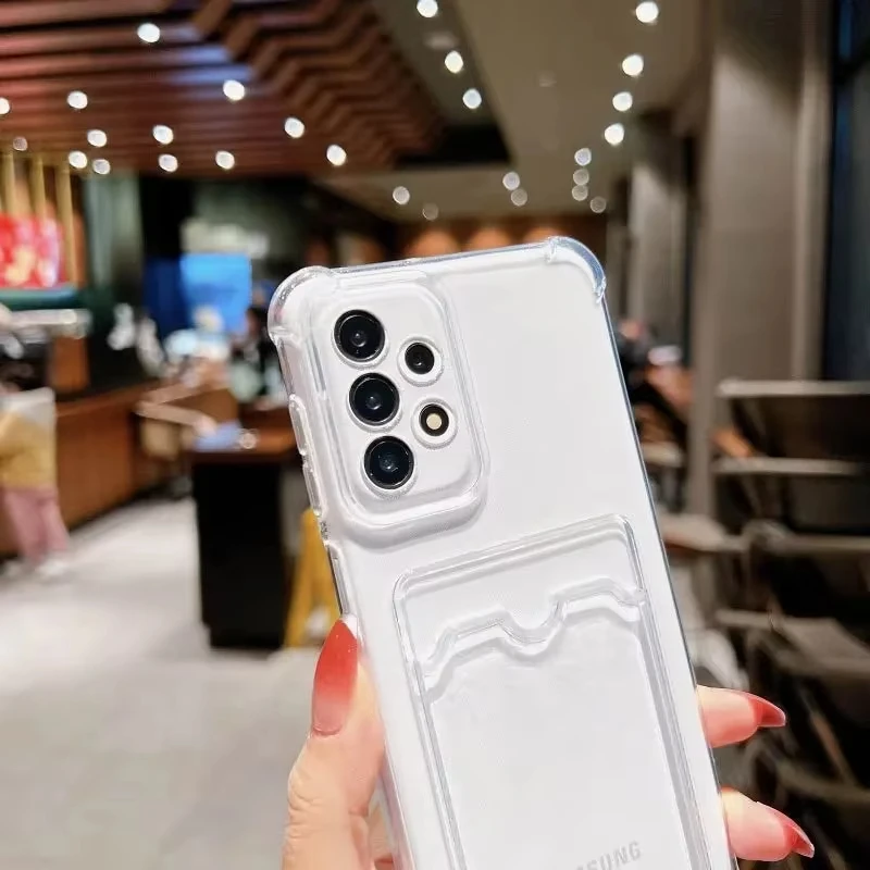 Wallet Card Holder Clear Case For Samsung A55 A56 A54 A53 A52S 5G A25 A16 A36 A35 A34 A33 A32 A24 A23 A51 A15 A14 A13 Case Cover - náhled 3