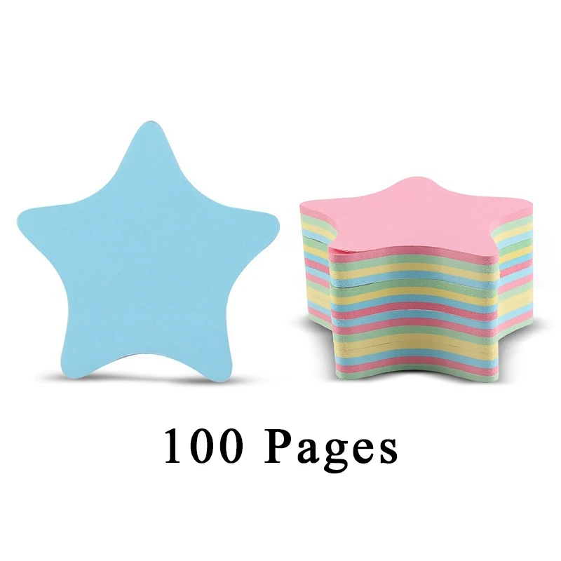 1Book Kleurrijke Sticky Note Multi-Vorm Vierkante Pijnboom Beer Ster Doek Hart Zelfklevende Notitieblokken DIY School kantoor Accessoire ZYF