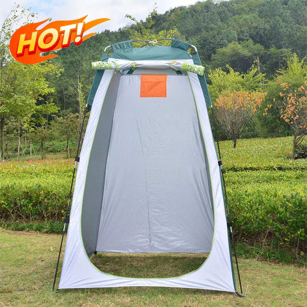 Outdoor Privacy Shower Tent Portable Waterproof Changing Room Shelter UV Protection Camping Hiking Beach Toilet Shower Bathroom