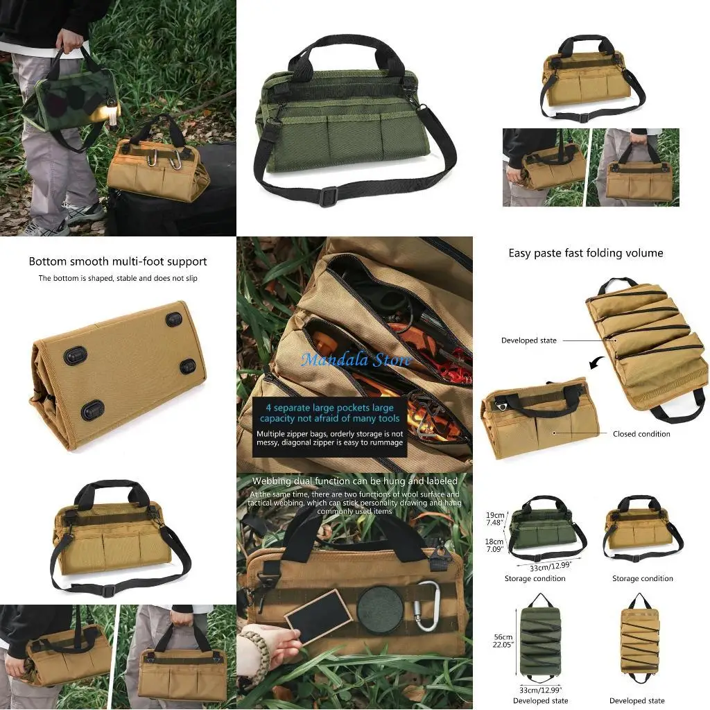 

U2JC Hand Tool Storage Case Multifunction Bag Essential Gear for Explorers & Campers