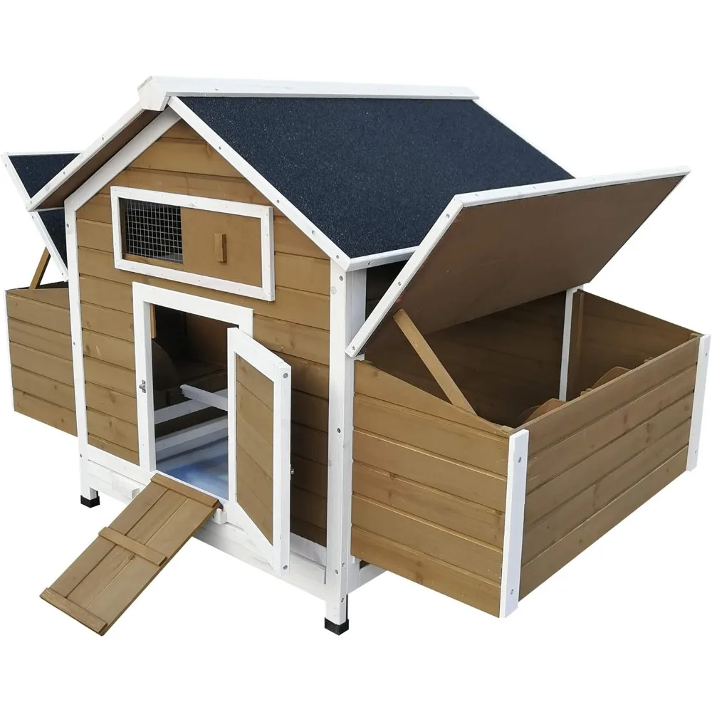 حظيرة دجاج في الفناء الخلفي تتسع لـ 4-8 دجاج مع 6 صناديق تعشيش - جديدة